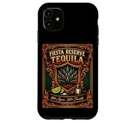 Fiesta Reserve 100% Agave 100% Trouble Étiquette Humoristique Tequila Coque pour iPhone 11