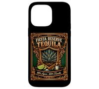 Fiesta Reserve 100% Agave 100% Trouble Étiquette Humoristique Tequila Coque pour iPhone 14 Pro Max