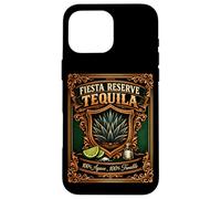 Fiesta Reserve 100% Agave 100% Trouble Étiquette Humoristique Tequila Coque pour iPhone 16 Pro Max