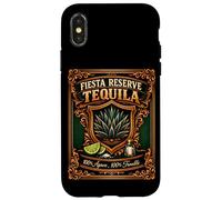 Fiesta Reserve 100% Agave 100% Trouble Étiquette Humoristique Tequila Coque pour iPhone X/XS