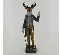 Fiesta Studios Statuette de cerf vintage style unique fantaisie Steampunk Animaux Hauteur 27,5 cm