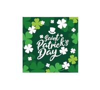Fiestas Guirca Serviettes de table jetables Shamrock St Patrick papier 33 cm vert 12