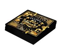 FIESTAS GUIRCA | 20 Serviettes Bonne Année Jetables (16x16 cm) - Décoration de Table pour Fêtes de Nouvel An - Idéal pour Événements et Festivités - Noir et Or