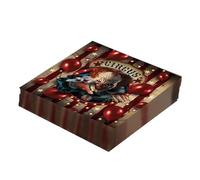 FIESTAS GUIRCA | 20 Serviettes de Clown Jetables (16x16 cm) - Décoration de Table pour Fêtes d'Halloween Terrifiantes - Idéal pour Événements de Clowns - Multicolore