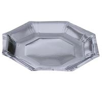 FIESTAS GUIRCA | 6 Assiettes Jetables Argent (23 cm) - Décoration de Table pour Fêtes de Graduation et Célébrations - Idéal pour Événements Élégants - Argent