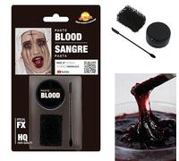 FIESTAS GUIRCA | Accessoire Fête Kit Pâte Faux Sang - Adulte - 3,5G | Effet Réaliste Coagulé | Spatule Double Embout | Éponge Incluse | 3,5G | Halloween, Carnaval, Soirées À Thème