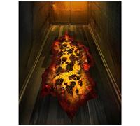 FIESTAS GUIRCA | Adhésif de Sol Lava (30x90 cm) - Décoration de Mur, Porte et Fenêtre pour Halloween et Fêtes d'Horreur - Idéal pour Ambiances de Zombies et Célébrations de Peur - Multicolore