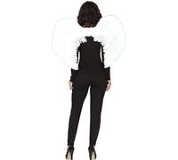 FIESTAS GUIRCA | Ailes de Plumes Blanches (80x55 cm) - Accessoire pour Costume d'Ange pour Halloween, Noël et Fêtes Costumées - Adulte Unisexe - Blanc