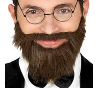 Guirca - Faux Barbe Courte avec Moustache de président américain, Couleur Marron foncé, 11961