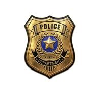 FIESTAS GUIRCA | Badge de Police Multicolore - Accessoire de Costume pour Fêtes de Policiers et Voleurs, Halloween et Carnaval - Idéal pour Enfants et Adultes - Multicolore