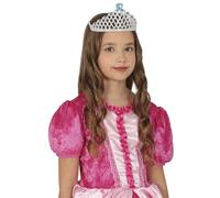 FIESTAS GUIRCA Bandeau argenté avec cœur bleu pour enfant