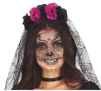 Fiestas GUiRCA Bandeau Lilas Catrina avec Voile