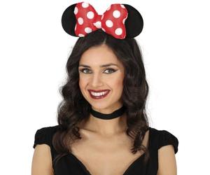 FIESTAS GUIRCA Bandeau nœud de souris (taille unique) - Accessoire de déguisement pour fêtes de petites souris, Halloween et carnaval - Idéal pour cosplay et célébrations - Femme adulte - Noir et