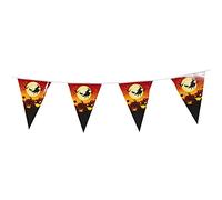 FIESTAS GUIRCA | Bannière Sorcière (3m/19x28 cm) - Décoration en Papier pour Fêtes d'Halloween Terrifiantes - Idéal pour Célébrations Effrayantes - Orange, Noir