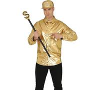 FIESTAS GUIRCA | Bâton Dollar Détachable (76 cm) - Accessoire de Costume pour Princes du Désert et Fêtes des Années 90 - Idéal pour Carnaval et Halloween - Tous les Utilisateurs - Noir Or