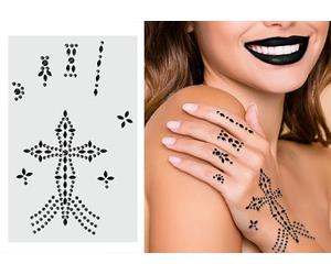 FIESTAS GUIRCA | Bijou Adhésif de Main avec Croix (11x18 cm) - Accessoire de Costume pour Halloween et Fêtes de Vampires - Idéal pour Tous les Utilisateurs - Bijoux pour Décoration Corporelle - Noir