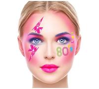 Fiestas Guirca Bijoux de visage Années 90 – Strass colorés – Faciles à coller – Neuf