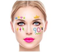 Fiestas Guirca – Bijoux de visage Années 90, strass colorés, autocollants, mixte