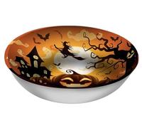 FIESTAS GUIRCA | Bol à Citrouille Réutilisable (27 cm) - Décoration de Table pour Fêtes d'Halloween Terrifiantes - Idéal pour Célébrations de Peur - Orange, Noir