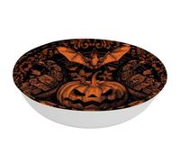 FIESTAS GUIRCA | Bol Citrouille Gothique Réutilisable (32 cm) - Décoration de Table pour Fêtes d'Halloween Terrifiantes - Idéal pour Célébrations de Peur - Orange et Noir