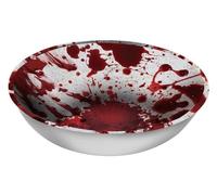 FIESTAS GUIRCA | Bol Sanglant Réutilisable (32 cm) - Décoration de Table pour Fêtes d'Halloween Terrifiantes - Idéal pour Célébrations de Peur - Blanc et Rouge