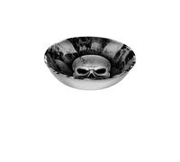 FIESTAS GUIRCA | Bol Tête de Morts Réutilisable (32 cm) - Décoration de Table pour Fêtes d'Halloween Terrifiantes - Idéal pour Célébrations Effrayantes - Gris