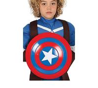 FIESTAS GUIRCA | Bouclier avec Étoile (32 cm) - Accessoire Enfant pour Costume de Super-héros et Vilain - Idéal pour Fêtes Costumées et Carnaval - Garçon - Rouge et Bleu