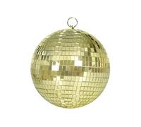 FIESTAS GUIRCA | Boule à Miroirs Or (200 mm) - Décoration de Fête Disco pour Célébrations des Années 70 et 80 - Idéale pour Ambiances Rétro et Thèmes Discothèque - Or