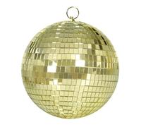 FIESTAS GUIRCA | Boule à Miroirs Or (300 mm) - Décoration de Fête pour Discothèque Années 70 et 80 - Idéal pour Célébrations Rétro et Thèmes de Musique Disco - Or