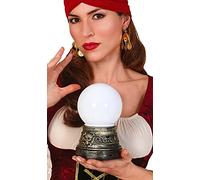 Boule de divination Halloween Boule de cristal mystique Fascination Prophétie Secrets Décoration Oracle Jeu de fête, couleur : blanc