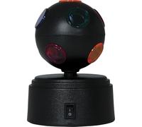 FIESTAS GUIRCA | Boule de Discothèque LED Noire (9x9x12 cm) - Décoration Party pour Fêtes et Célébrations - Idéal pour Événements de Danse, Anniversaires et Nouvel An - Effet Lumineux avec Piles