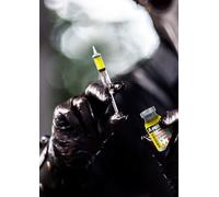 FIESTAS GUIRCA | Bouteille de Venin avec Seringue - Accessoire Effrayant pour Décoration d'Halloween et Fêtes Terrifiantes - Idéal pour Scénarios Épouvantables et Célébrations d'Horreur - Multicolore