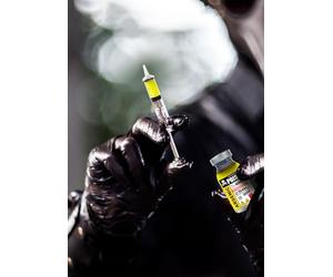 FIESTAS GUIRCA | Bouteille de Venin avec Seringue - Accessoire Effrayant pour Décoration d'Halloween et Fêtes Terrifiantes - Idéal pour Scénarios Épouvantables et Célébrations d'Horreur - Multicolore