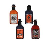 FIESTAS GUIRCA - Bouteille Verre Flacon Potion Poison 14CM - Décoration spécial Halloween - Thème(s) : Manoir hanté