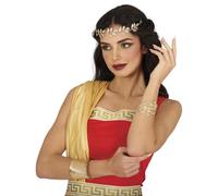 FIESTAS GUIRCA | Bracelet Serpent Métallique Doré - Bijou pour Costume de Déesse Romaine ou Grecque - Accessoire Idéal pour Fêtes Costumées et Célébrations - Femme Adulte - Or
