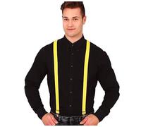 FIESTAS GUIRCA | Bretelles Jaunes (Taille Unique) - Accessoire de Costume pour Fêtes et Célébrations - Idéal pour Carnaval, Halloween et Événements à Thème - Adultes Unisexe - Jaune