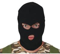 FIESTAS GUIRCA | Cagoule de Voleur avec Masque pour Adulte Unisexe (Taille Unique) - Accessoire de Costume pour Militaires, Ninjas, SWAT - Idéal pour Halloween - Noir