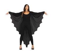 FIESTAS GUIRCA | Cape de Chauve-souris pour Femme Adulte (Taille Unique) - Accessoire de Déguisement pour Halloween et Fêtes de Vampires - Idéal pour Célébrations d'Épouvante et Mascarades - Noir