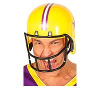 FIESTAS GUIRCA | Casque de Football Américain Jaune (Taille Unique) - Accessoire Sportif pour Costumes de Joueur de Football Américain - Idéal pour Fêtes à Thème - Adulte Unisexe - Jaune
