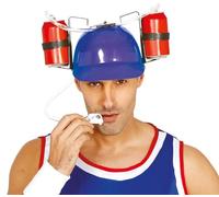 Fiestas Guirca – Casque porte-boissons multicolore – Accessoire pour enterrement de vie de garçon