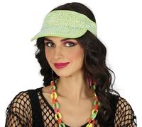 FIESTAS GUIRCA Casquette avec visière avec strass (taille unique) - Accessoire de déguisement pour enterrement de vie de garçon, années 80 et événements sportifs - Adulte unisexe