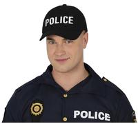 FIESTAS GUIRCA | Casquette de Police (Taille Unique) - Accessoire de Costume pour Fêtes de Policiers, Halloween et Carnaval - Idéal pour Cosplay - Adulte Unisexe - Noir