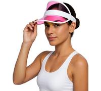 FIESTAS GUIRCA Casquette visière transparente rose - Accessoire de déguisement pour fêtes des années 80 et événements sportifs - Idéal pour adultes - Unisexe - Rose