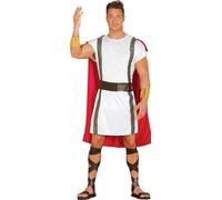 FIESTAS GUIRCA César Costume Hommes - Costume Romain, Costume Dieu Grec Hommes - Taille L 52 - 54 - Zeus Costume Mardi Gras, Pharaon Egyptien Costume Halloween, Roi Grec Costume Hommes Carnaval