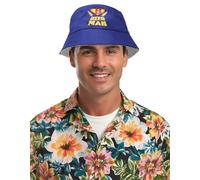 FIESTAS GUIRCA | Chapeau Beer Man Bleu (Taille Unique) - Chapeau Amusant pour Fêtes de Bière et Enterrements de Vie de Garçon - Accessoire Unisexe pour Adultes - Idéal pour Célébrations