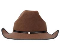 Fiestas Guirca – Chapeau cowboy en feutre – Taille unique unisexe pour adultes – Marron