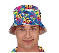Fiestas GUIRCA Chapeau Cube Bob Vintage 90 Ans Bleu Adulte - Accessoire Déguisement - Cosplay Carnaval - Thème(s): Disque