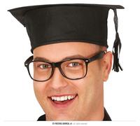 FIESTAS GUIRCA | Chapeau Étudiant en Tissu pour Adulte Unisexe (Noir) - Accessoire de Costume pour Graduation, Fêtes d'Été et Événements Thématiques - Idéal pour Célébrations de Diplômés