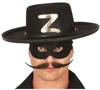 FIESTAS GUIRCA | Chapeau Feutre Bandit (Taille Unique) - Accessoire pour Costume de Bandit et Mousquetaire - Idéal pour Fêtes Costumées et Carnaval - Homme Adulte - Noir