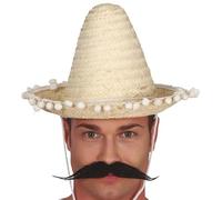 FIESTAS GUIRCA Chapeau mexicain 33 cm Paille - Chapeaux, casques, bandeaux